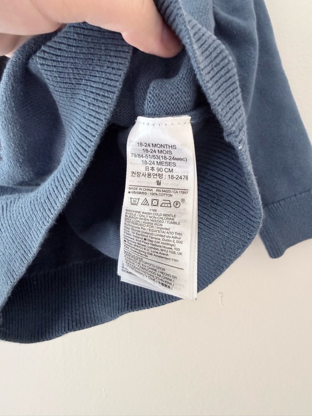 GAP Soft Blue Kids Mickey Mouse Knit Sweater 18-24 months Baby GAP Disney EUC - Picture 7 of 7